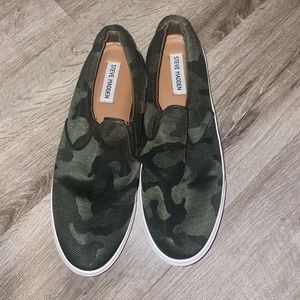 Steve Madden camo slip on sneakers
